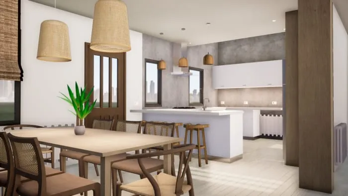 Warm Modern interior design project